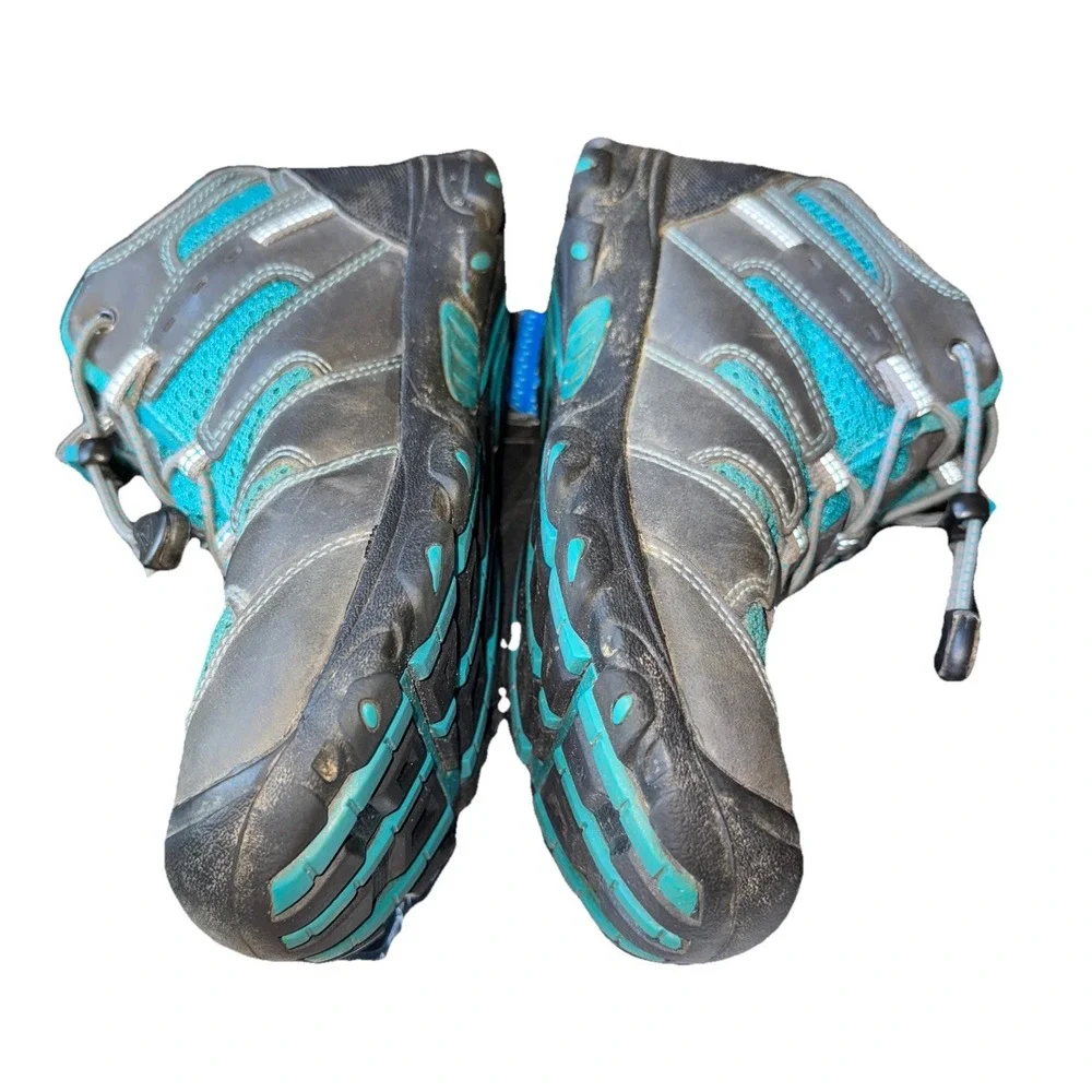 Keen Targee II Mid Waterproof Hiking Boots Teal Gray Unisex Youth Sz 4 Outdoors
